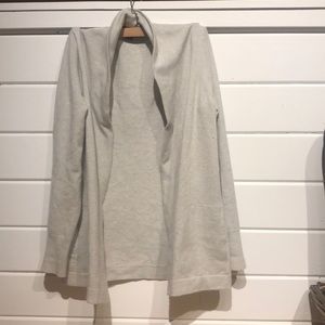 J Crew Long Cashmere open front sweater M